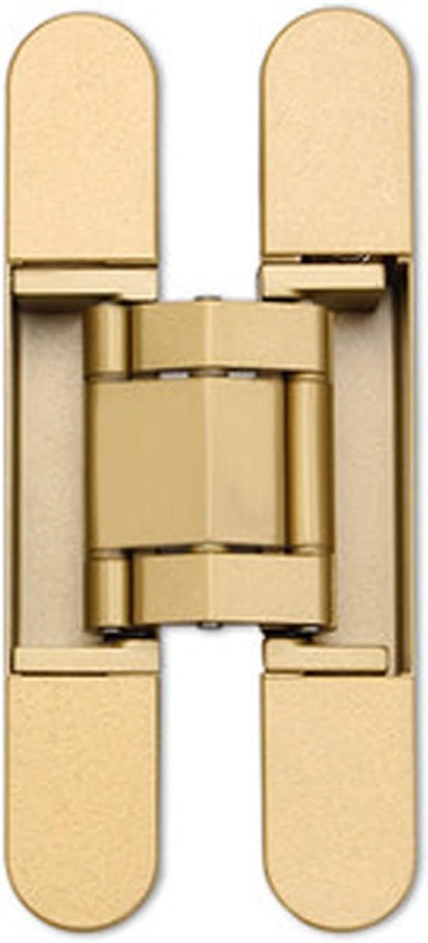 Hinges 1PCS Adjustable Wooden Door 180 Degrees Opening Hidden Hinge Invisible Gate Fittings(Gold)