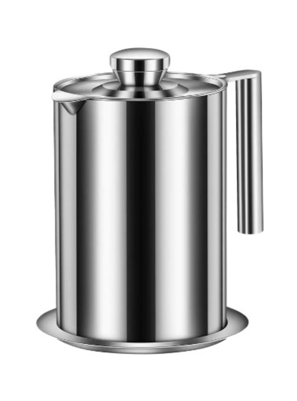 Set Olio e aceto Dispenser for Olio e aceto, separatore di Grasso for Olio, separatore di Grasso, separatore di Grasso in Acciaio Inossidabile Oliera (Size : 1.8l)
