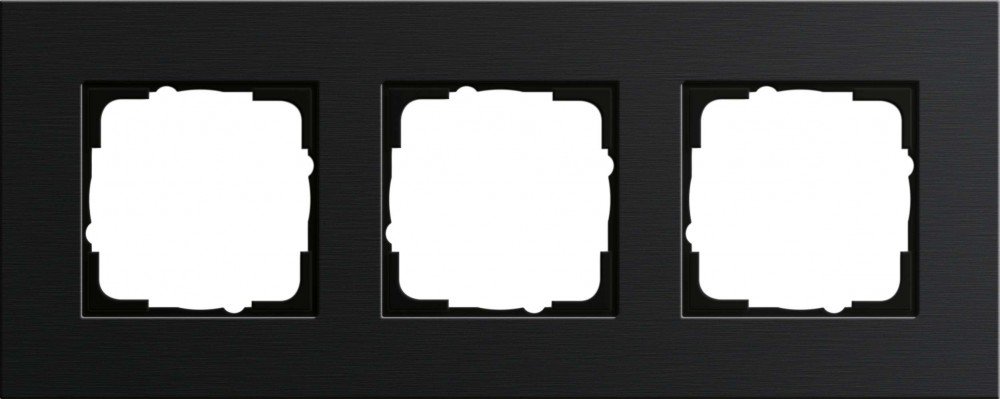 Gira 0213126 Esprit cadre de finition argent noir pour remplacer un plastique jauni