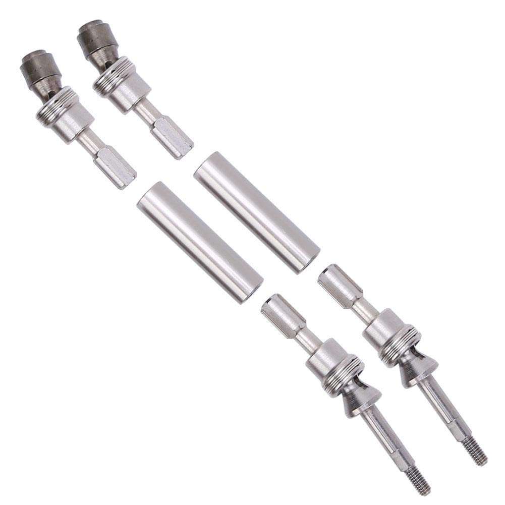1/10 RC Metal CVD Transmission Shaft Fit with 2 x Nut,RC Rear Drive Shaft Set,4 x Screw for Slash Car NSV775(Titanium), RC Rear Drive Shaft Set, 1/10 RC Metal CVD Transmidrive shaft cvd drive sh