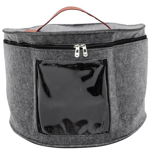 IMIKEYA Portable Felt Hat Storage Organizer Box Closet Storage for Wide-brimmed Hats Baseball Design for Home and Travel