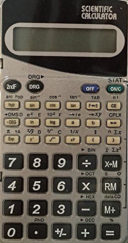 Ten (10) Scientific Calculators *Classroom Bundle* (Black & Silver, with Protective Cover) 56 algebraic, Geometric, stat & Trig Functions.