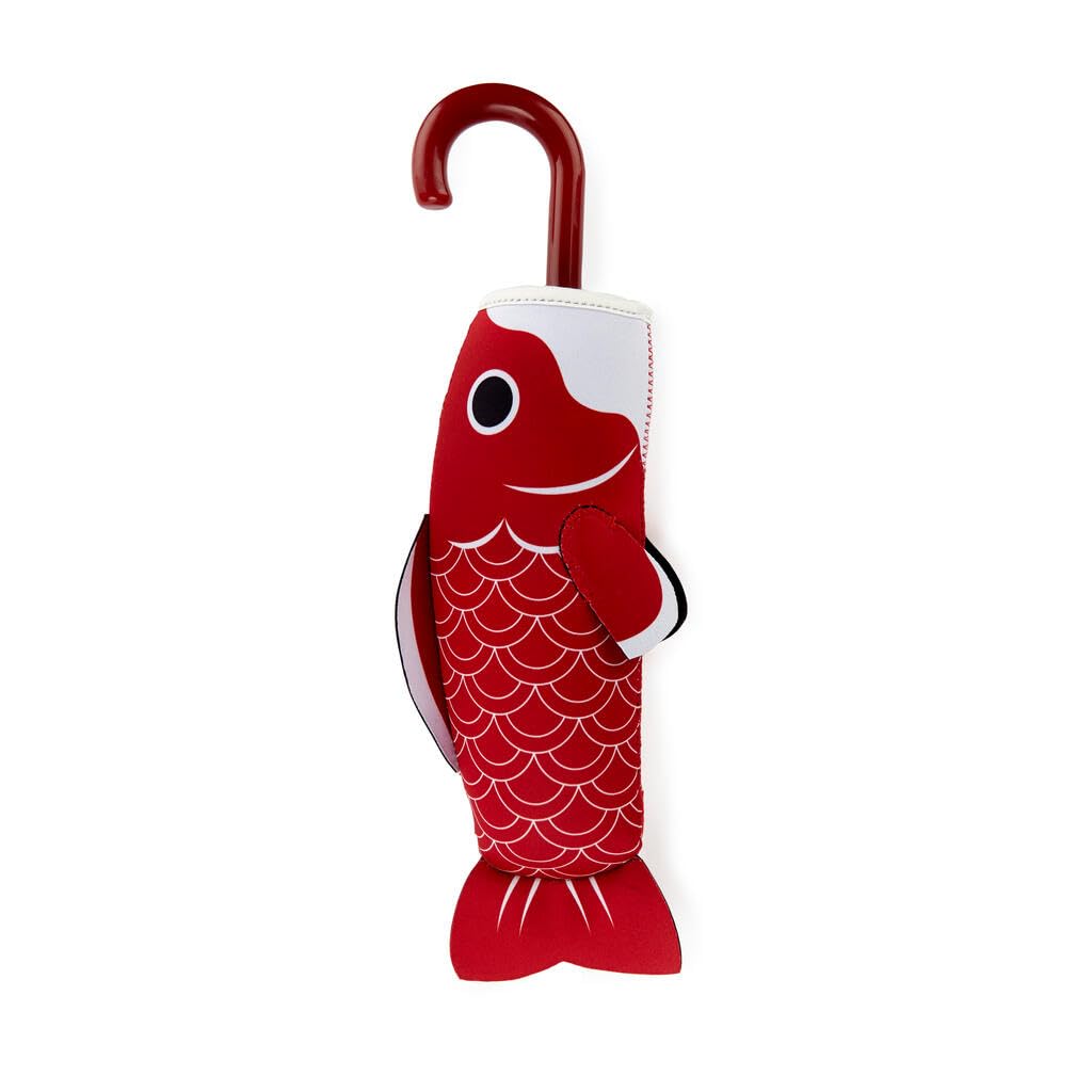 Balvi Colourful Umbrella Fish Red Colour With Neoprene Cover In The Shape Of A Koi Carp Nylon