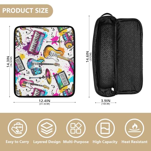 Bolsa de viaje vibrante estilo graffiti para herramientas de cabello calientes, organizador portátil para planchas, rizadores, secadores y accesorios, incluye tapete resistente al calor, diseño 2 en 1 miniatura 4