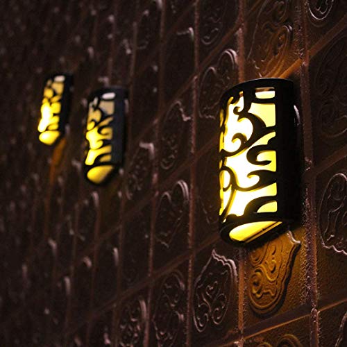 Image of Decorative Lanterns with Timer, Candle Light Flameless Candles Indoor /Outdoor Wall Sconces,Flickering Flames Wall Light for Hallway, Bathroom,Use 3AA Battery(NOT Included),3 Pack
