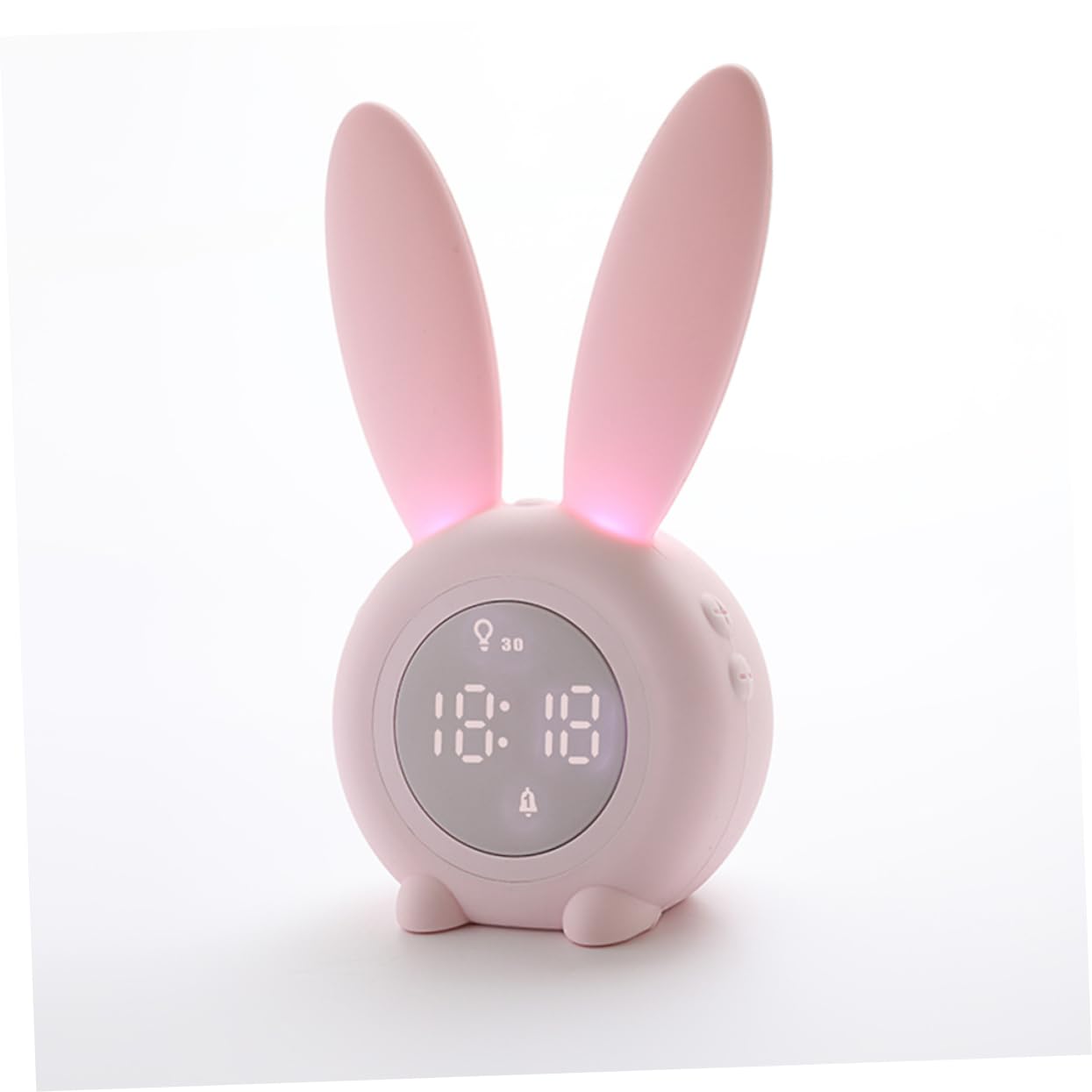 SOIMISS Kinderwecker in Hasenform mit LED Nachtlicht und 2000mah Akku