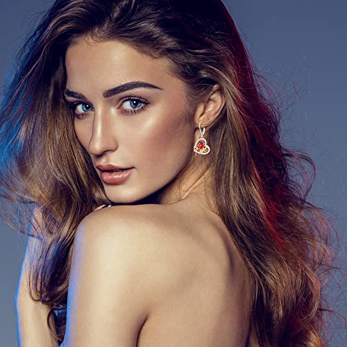 Red Cardinal Earrings for Women Dangle Sterling Silver 925 Cardinal Bird Earrings Cute Heart Cardinals Jewelry Remembrance Gifts2