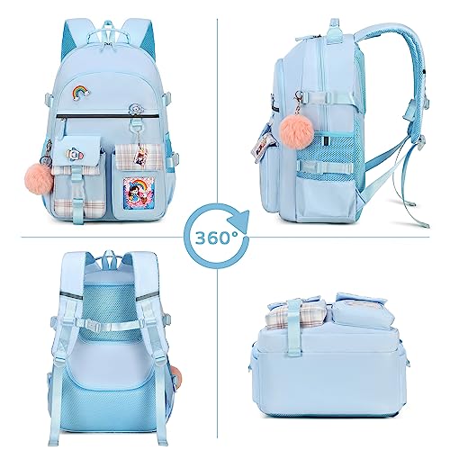Hey Yoo Cute Backpack for School Backpack for Girls Backpack with Lunch Box Bookbag Set Kids Backpacks for Teen Girls2