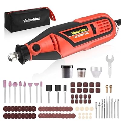 ValueMax Power Rotary Tool Kit, 1.2-Amp Variable Speed Corded Rotary Tool with 120 Pcs Accessories for Crafting, Including Carving, Engraving, Sanding, Polishing, Cutting tools and Carrying Bag