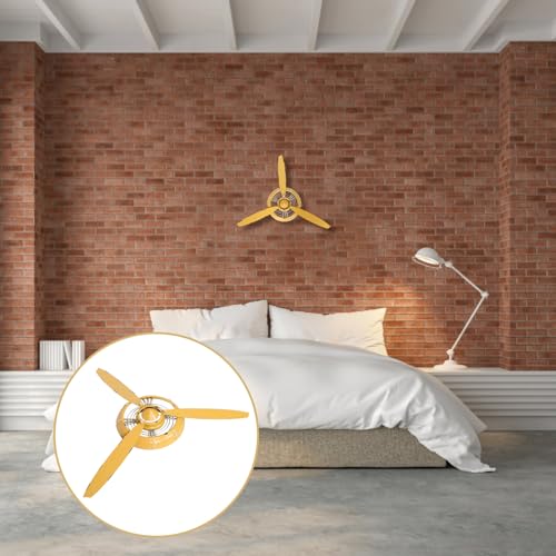Hélice jaune fer forgé vintage : applique murale maison - 7