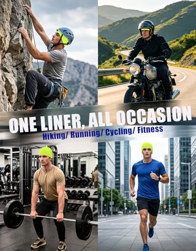 Image of Skull Caps Beanie Hats Under Helmet Liner Cycling Cooling Running Sweat Wicking Skullcap Cap Fits Motorcycle Helmets for Men