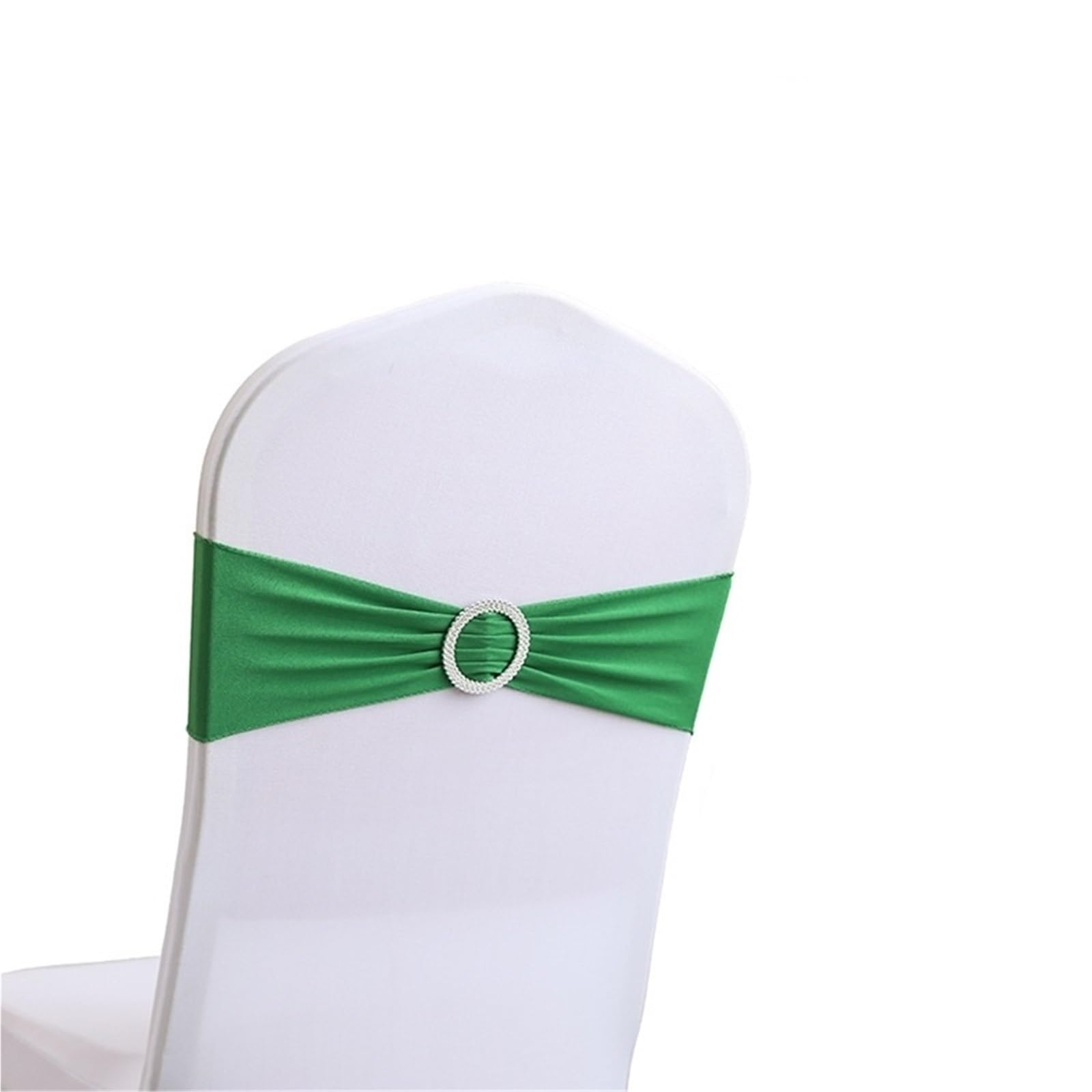 YGSGJSP Chair Sashes 100/50/10pcs Elastic Chair Knot Wedding Decoration Buckle Sashes Back Cover Mariage Hotel Home Seat Elegant Ribbon Decors for Wedding(Green,50pcs)