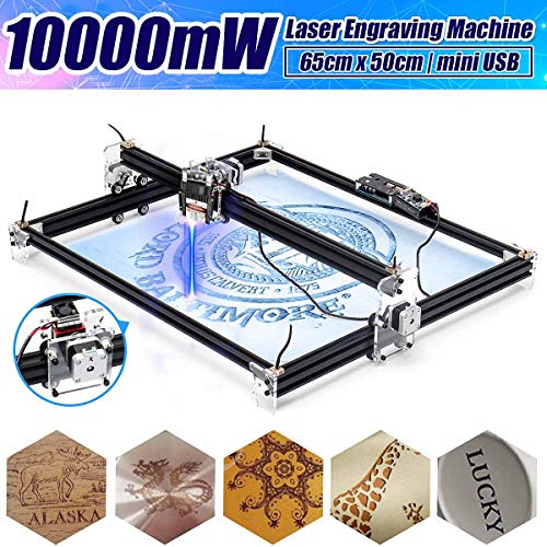 Cncengraver, Mini 10000MW Graveur Holz CNC-Fräser-Maschine, Y-Achse Hobby Startseite DIY Metall Graviermaschine Desktop-Holzbearbeitungswerkzeuge