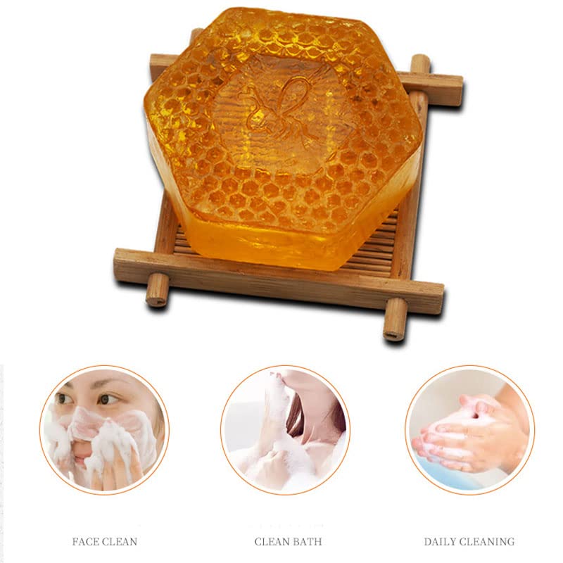 Juliesack Natural Handmade Savon Honey Soap Bar 100g, With Honey, Jojoba Oil, Almond Oil - Image 4