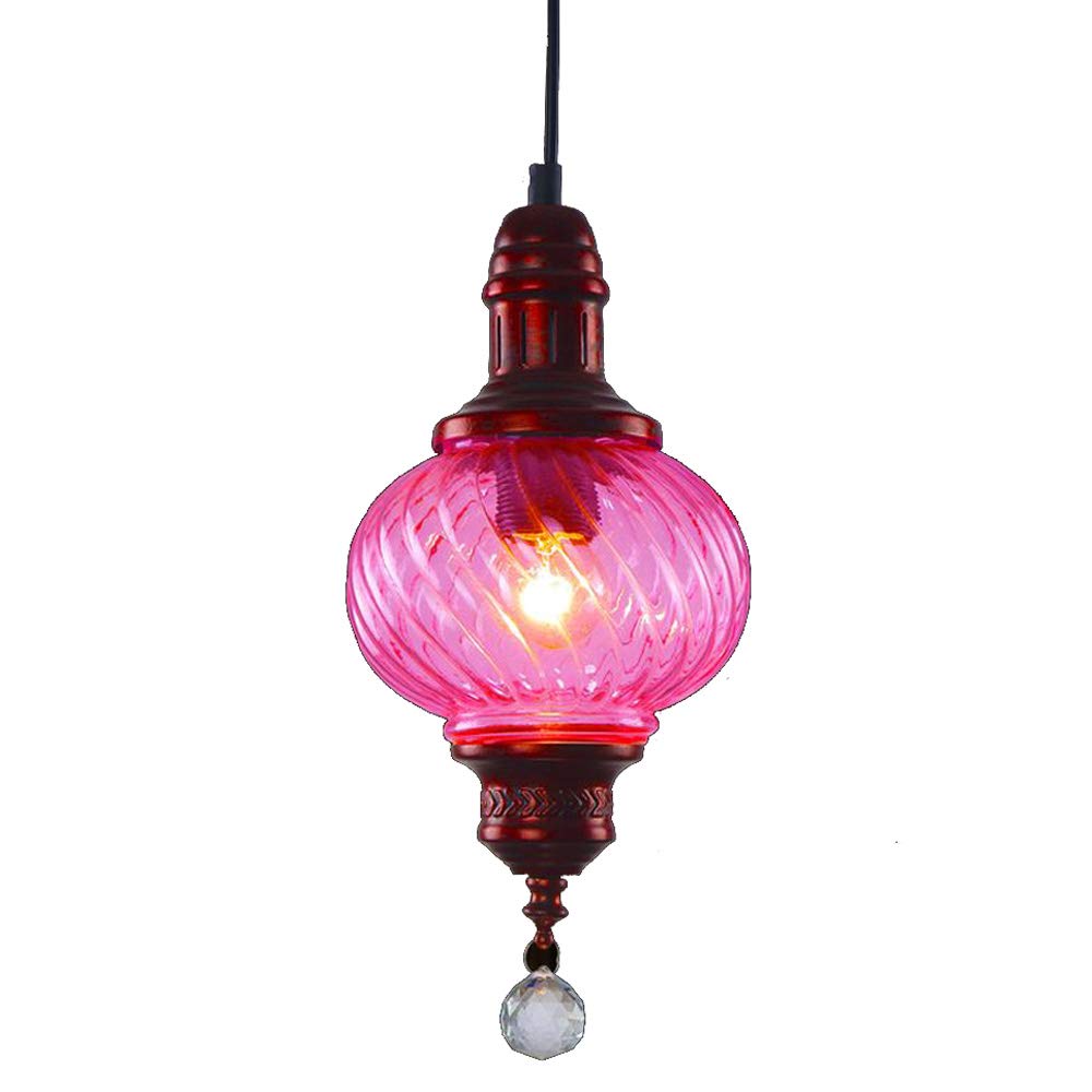 KXEcoLife Dining Room Ceiling Chandelier Bar Counter Lighting Fixtures Multi-Colbalcony Corridor Coffee House Hanging Lamps/Purple/a