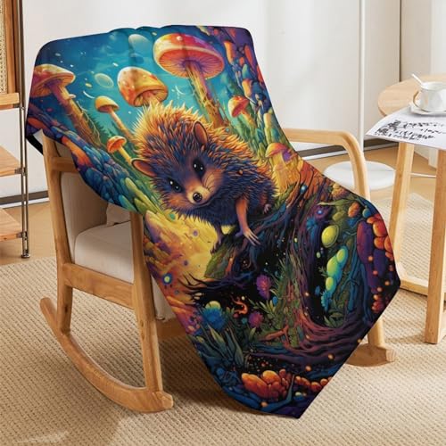 Couverture hérisson douce et chaude en flanelle 130x180cm pour canapé - 7