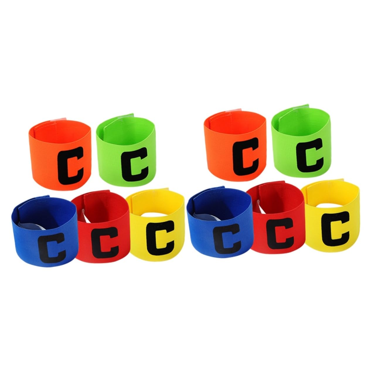 BESPORTBLE 2sets Soccer Captain Arm Band Durable Comfortable Youth Adult Football Wristband 'c' Logo Versatile for Sports 5pcs*2