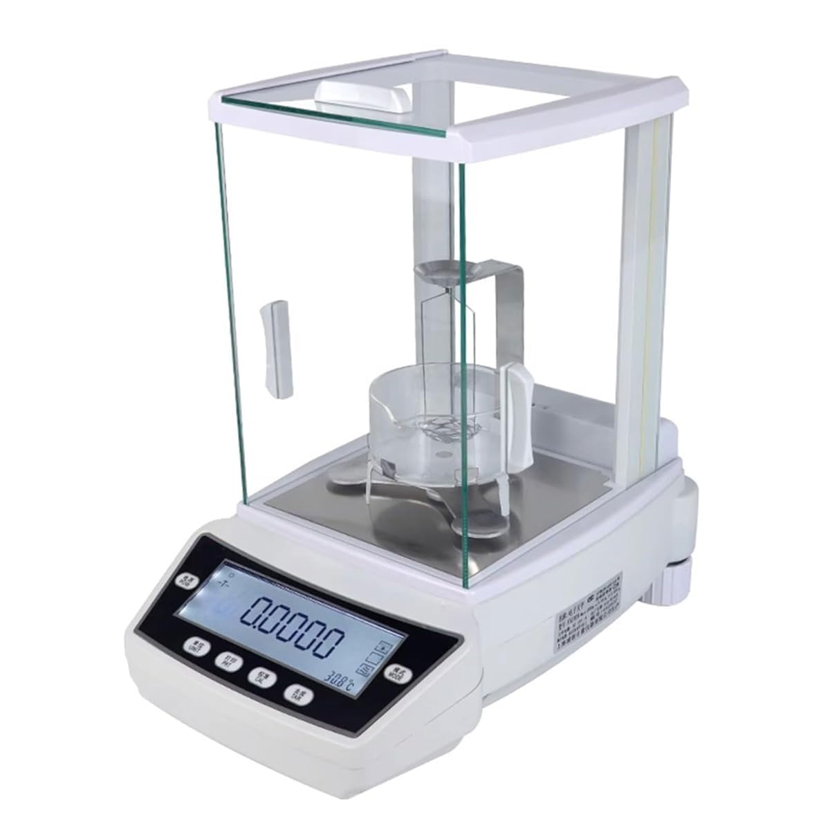 Bilancia analitica per la densità, scala per la densità specifica dei liquidi, risoluzione 0,1 mg/0,0001 g, bilancia gravitazionale ad alta precisione, per laboratorio, ricerca scolastica (200 g/0,