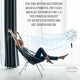 Belaco Pedestal fan 16" Oscillating Free Stand Fan Floor fan, 8 Hours Timer, Remote Control 45W adjustable height BSF-16N - Image 9