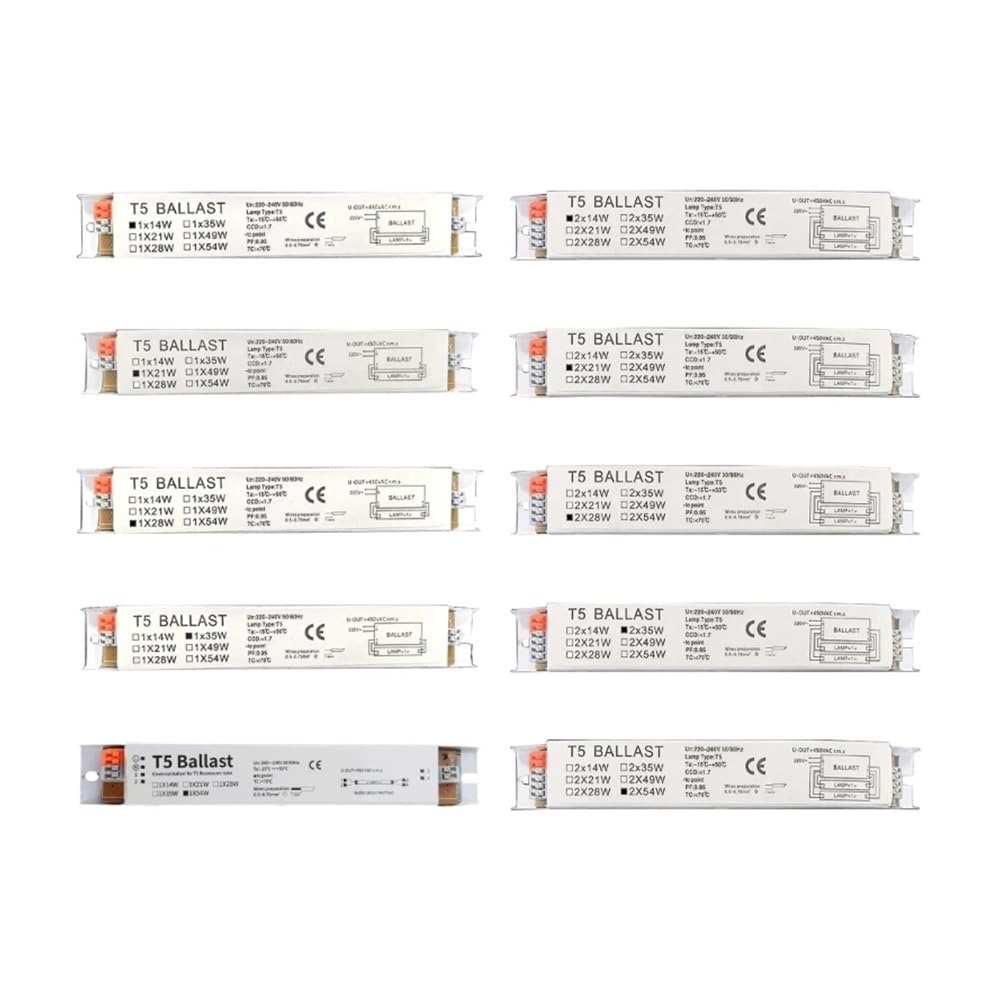 Elektroniczne stateczniki szerokonapięciowe T5 do lamp fluorescencyjnych 220-240 V, z natychmiastowym startem, wysyłki bezpośredniej (7)(4)