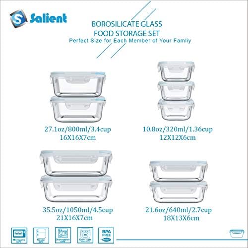 S SALIENT Glass Food Storage Containers - Thumbnail 5