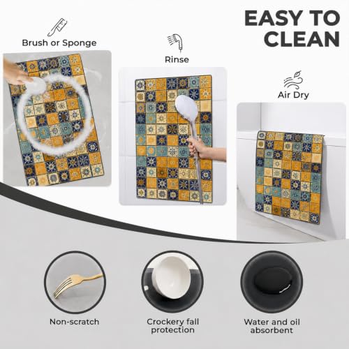 Image of MAXOSHINE Kitchen Mats for Floor Anti Slip Waterproof Feet Comfort Kitchen Runner Floor Mat Standing Desk Mat Floor Mats for Kitchen (120 * 40cm, 60 * 40cm) Set of 2