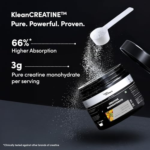 Image of Man Matters Pure Micronised Clean Creatine Monohydrate 125g(32 Servings), Mixed Fruit Flavor |Lab Tested | Enhances Strength, Muscle Mass & Athletic Performance | 66% Higher Absorption & Muscle Recovery | 100% Pure Creatine