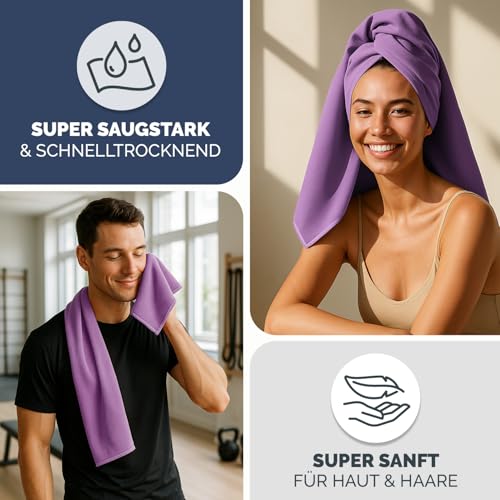 Blumtal Mikrofaser Handtuch leicht & extra saugstark - schnelltrocknende Microfaser Handtücher - optimal als Fitness Handtuch/Strandtuch… – Ansicht 3