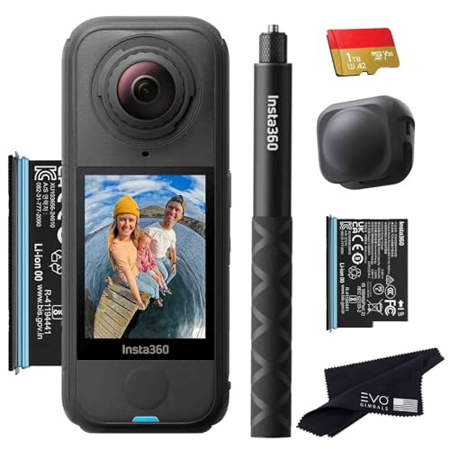 Image of Insta360 X4 Air Essentials Bundle | Lightest 8K 360 Waterproof Action Camera for Epic Adventures, Replaceable Lenses| Bundle Includes Extra Battery, Invisible Selfie Stick, Lens Cap(1TB)