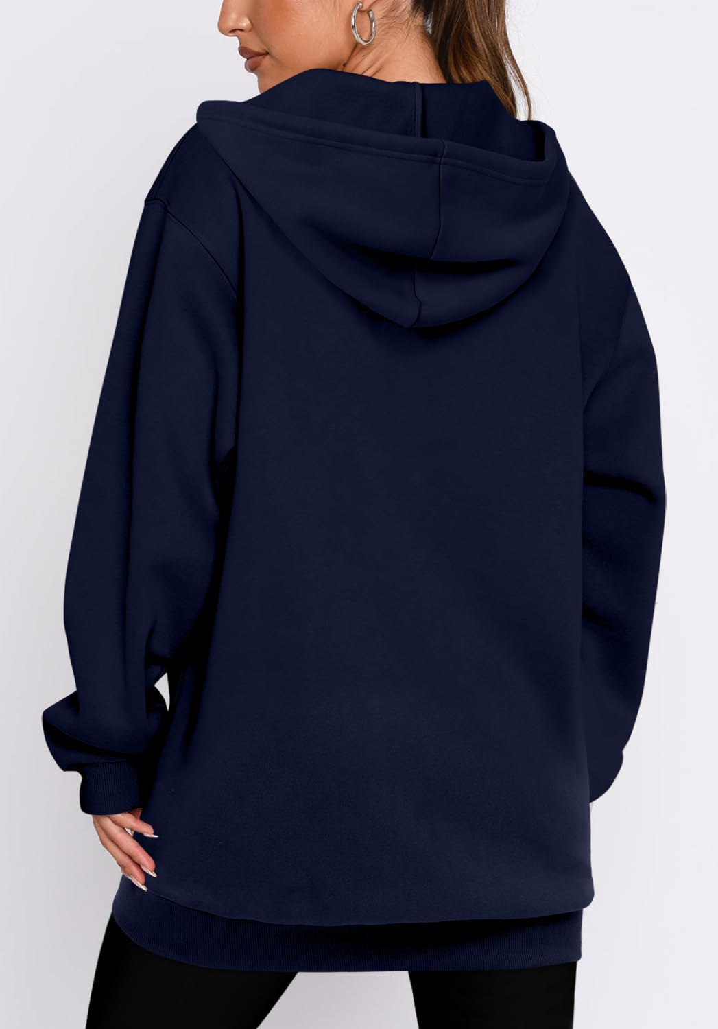 StunShow Women's Zip Up Hoodies Oversized Fleece Long Sleeve Sweatshirts Casual Fall Jacket Coat with Pocket(S-3XL) - Image 5