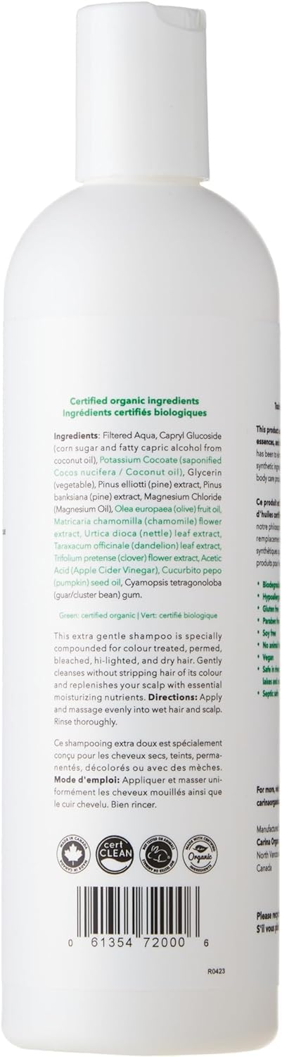 Carina Organics Unscented Daily Moisturizing Shampoo