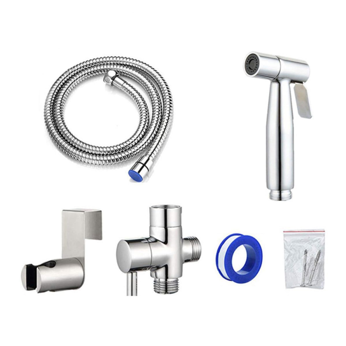 Bidé para inodoro de acero inoxidable con manguera resistente para hoteles