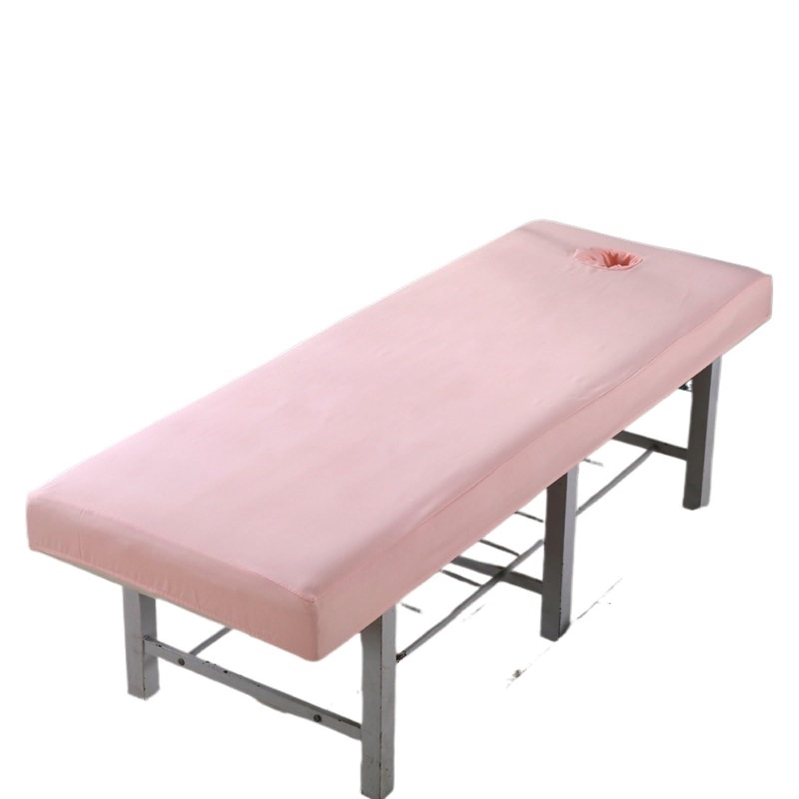 Sabanas Camilla Masaje Funda de cama elástica sólida alta calidad for salón belleza, tratamiento masajes y spa, sábana ajustable con banda goma orificio(Dark khaki,80x190cm)