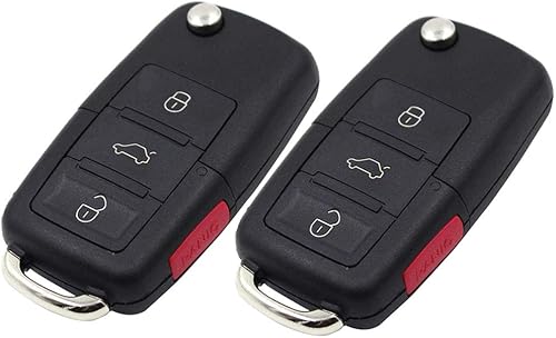 Miniatura 7 de 4 botones de repuesto para llave de coche con mando a distancia para VW Jetta Passat Golf Beetle Conejo GTI CC EOS llavero