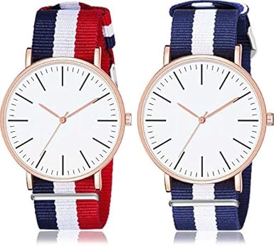 A Analogue Unisex Watch (White Dial Multi Colored Strap)