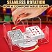 Canasta Card Holder - 6 Deck Plastic Revolving Card Game Holder Playing Cards Tray Rotating 360° Organizes Multiple Decks for Canasta, Poker and More | Lightweight, Durable with Smooth Rotation