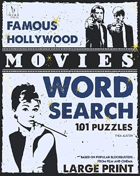 Famous Hollywood Movies Word Search Puzzles: Based on Popular Blockbusters from Film and Cinema
