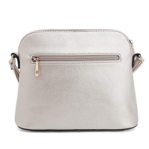 Image of SG SUGU Lunar Lightweight Medium Dome Crossbody Bag Shoulder Bag with Tassel | Zipper Pocket | Adjustable Strap