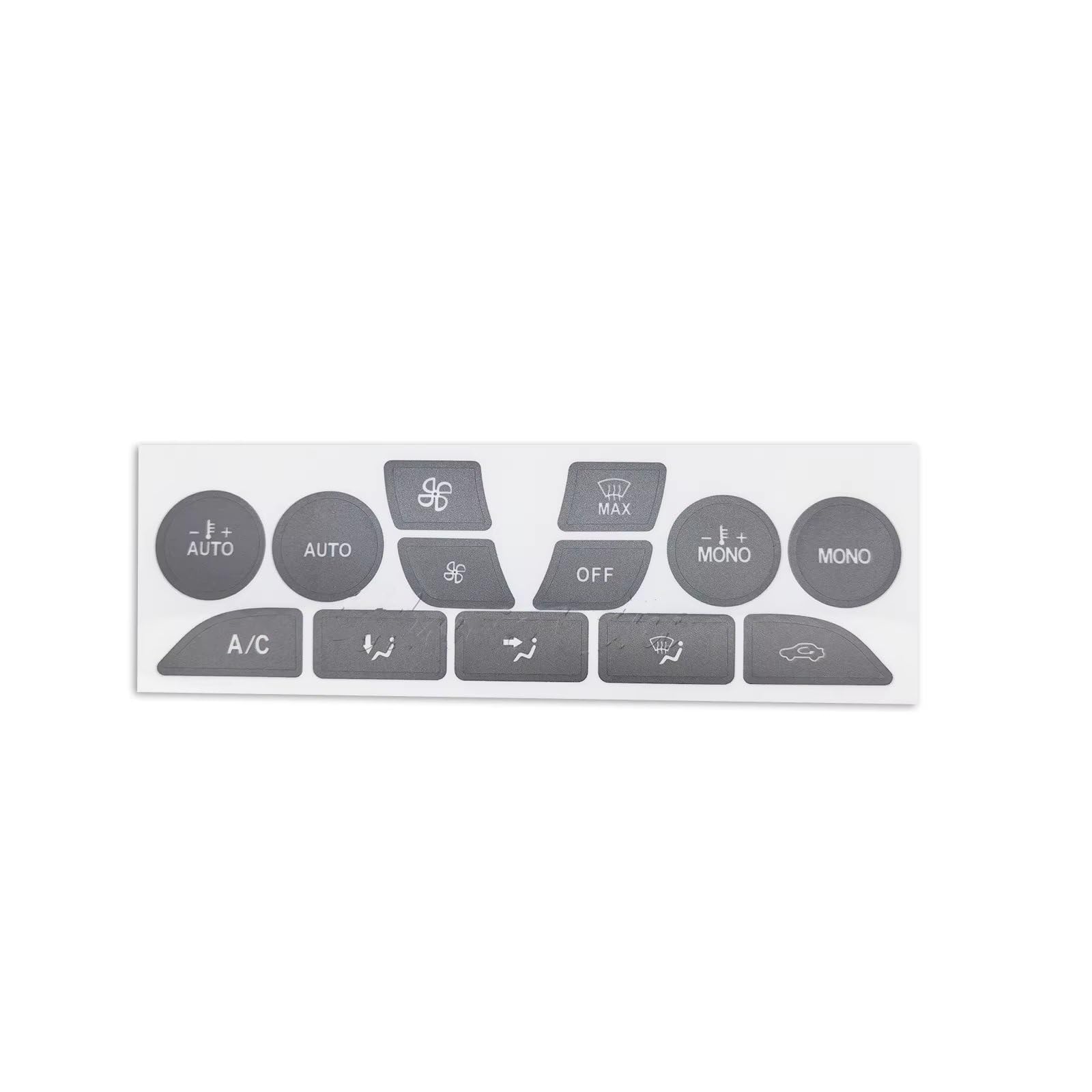 Decorative Stickers Compatible with Focus MK1 MK2 Mk III 1999-2010 Car Central Air Conditioning Silver Button Sticker(Silver)