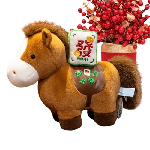 Peluche cheval 20 centimètres pour cadeau de Nouvel An et anniversaire enfant