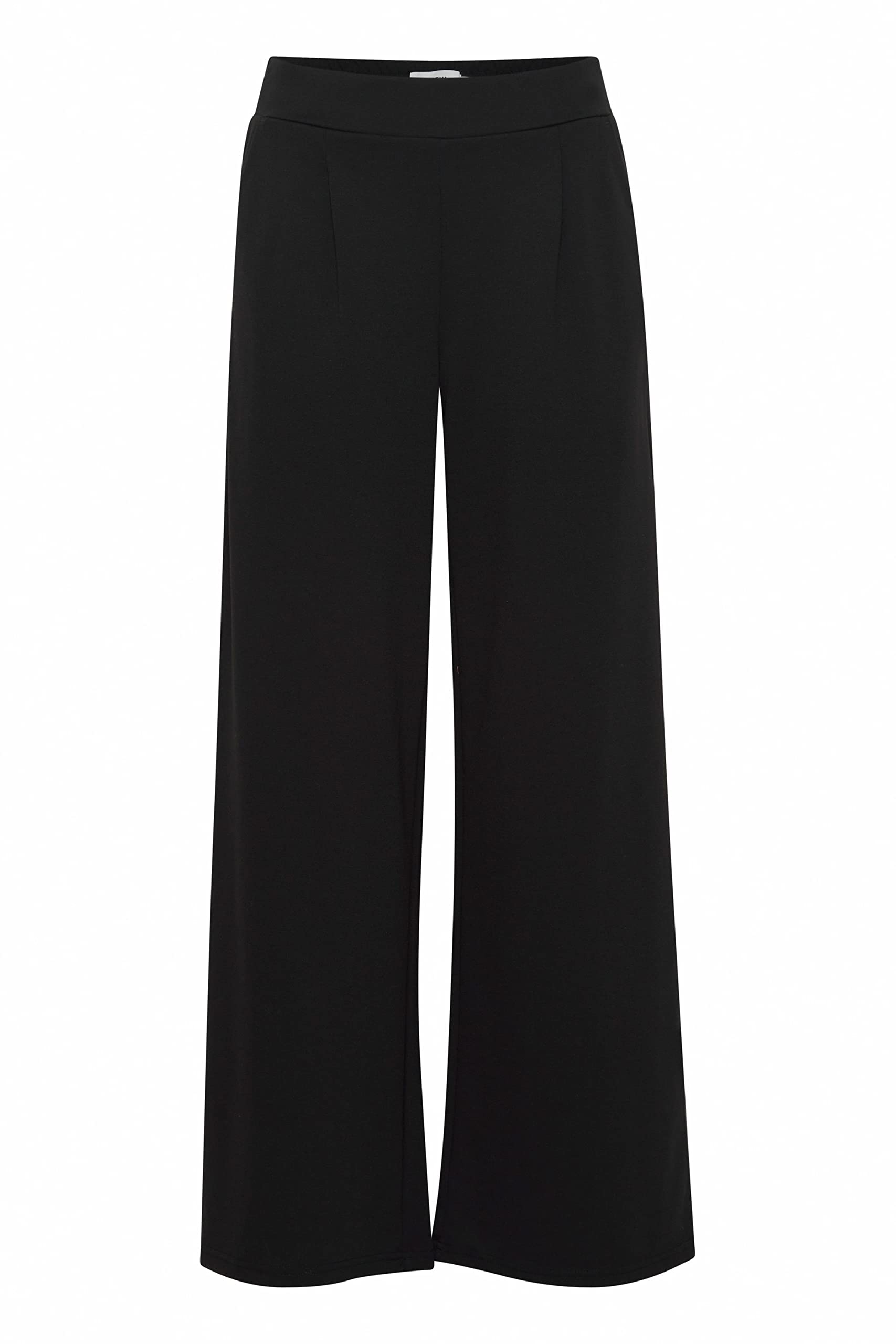ICHI Women's Ihkate Sus Wide Pa2 Slacks, 194008/Black, XL