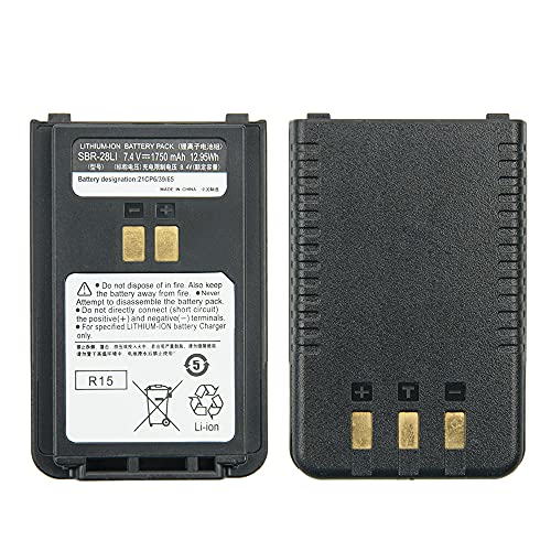 7,4 V 1750 mAh Yaesu SBR 28Li batería de Repuesto para Yaesu FT 4XR FT 4VR Radios bidireccionales batería de Iones de Litio
