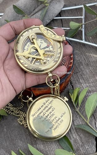Brújula de latón portátil de 3 pulgadas miniatura 1