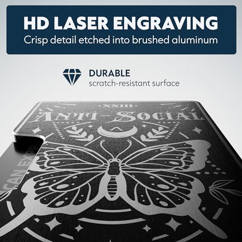 Image of Engraved Aluminum Wallet for Men - Slim Money Clip & Card Holder with Engraved Finish. Enhanced RFID Blocking, Compact, Unique & Minimalist Wallets