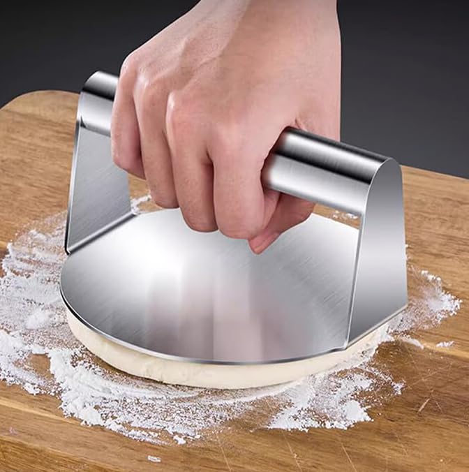 Stainless Steel Burger Press,5.51 Inch Round Heavy Duty Bacon Grill Burger Smasher Flat Top Griddle NonStick Grill Cooking for Smashburger Bacon Ground Beef Meat Sausage Kitchen Gadgets 2024 New - Image 2