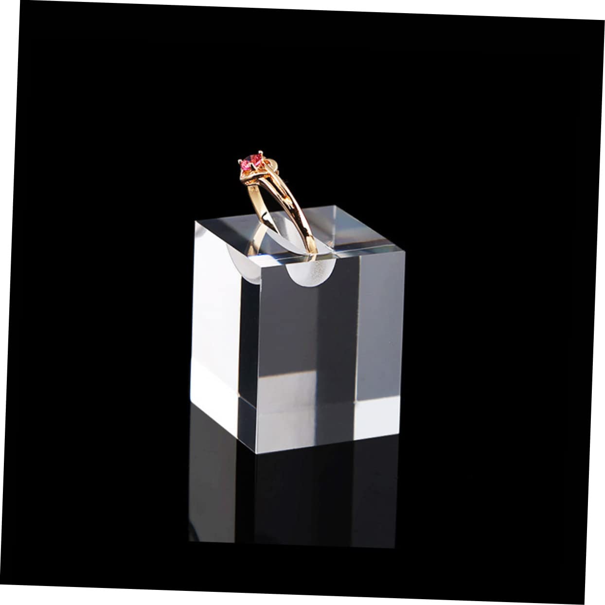 Esposore per anello di gioielli in acrilico trasparente porta gioielli negozio Jewellry portaoggetti per anello per do organizzatore per cassettiera vetrina di supporto superiore  36