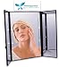 YOLO Tri-fold Travel Mirror, LED Lighted Vanity and Make-up Mirror