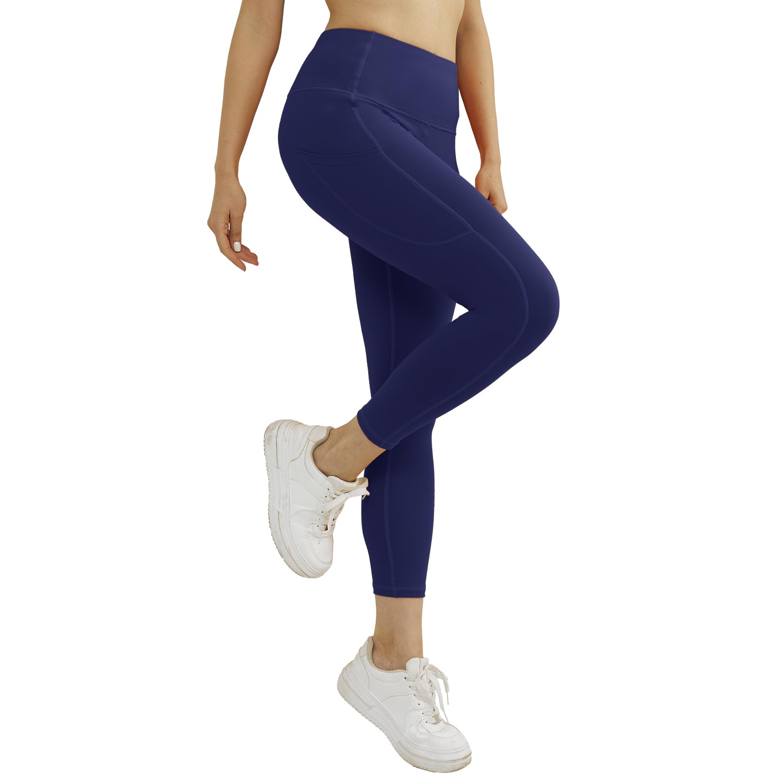 Match Pantalon de yoga actif taille haute avec poches pour femme - Contrôle du ventre - Legging doux et soyeux