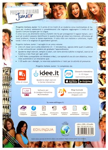 Progetto italiano junior: Libro + Quaderno + CD audio + DVD 1 (livello A1): Vol. 1
