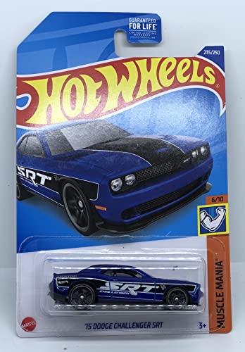 Hot Wheels '15 Dodge Challenger SRT Azul 1:64 miniatura 1